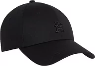 Czapki damskie - Tommy Hilfiger Męska czapka z monogramem TH, czarna, jeden rozmiar, Czarny, Rozmiar uniwersalny - miniaturka - grafika 1