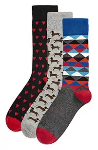 HS by Happy Socks Jamnik 3-pak skarpety, 4-11 (rozmiar 41-46), wielobarwny, 37-45 EU - Skarpetki męskie - miniaturka - grafika 1