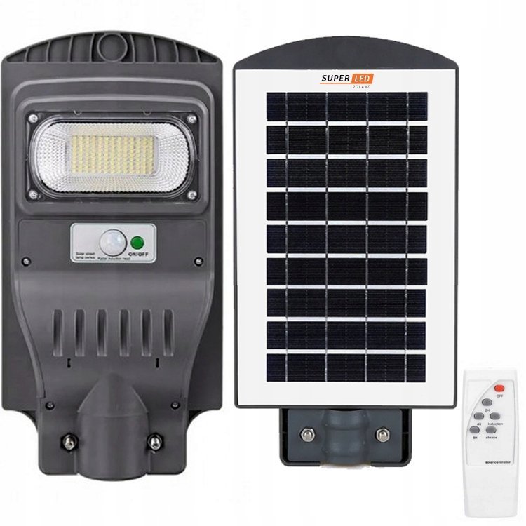 Lampa solarna LED latarnia uliczna czujnik + pilot