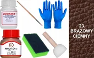 Środki do obuwia i ubrań - BRĄZOWY CIEMNY 23 Renoskór ZESTAW DO RENOWACJI SKÓRY LICOWEJ Farba Zmywacz - miniaturka - grafika 1
