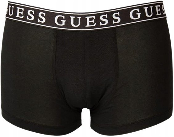 GUESS CZARNE BOKSERKI MĘSKIE Z BAWEŁNY Z LOGO NA PASIE M GNA