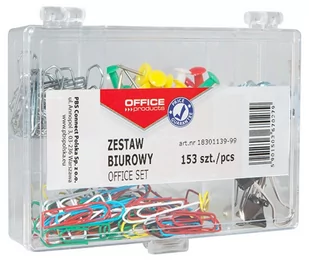ZESTAW - BIUROWE SPINACZE PINEZKI KLIPY 153 SZT - Pinezki - miniaturka - grafika 1