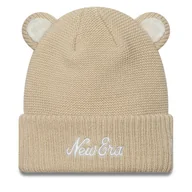 Czapki dla dzieci - Czapka New Era Teddy Bear Ears Cuff Knit Beanie 60580874 Beżowy - miniaturka - grafika 1