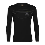 Koszulki sportowe męskie - ICEBREAKER MERINO 200 OASIS LONG SLEEVE CREWE > 105208001BLK - Icebreaker - miniaturka - grafika 1