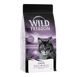 Wild Freedom Adult "Wild Hills" Sterilised, kaczka - bez zbóż - 2 kg - Sucha karma dla kotów - miniaturka - grafika 1