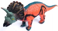 Figurki dla dzieci - DUŻY GUMOWY DINOZAUR TRICERATOPS WYDAJE DŹWIĘKI - miniaturka - grafika 1