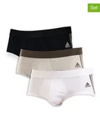 Majtki męskie - adidas Slipy (3 pary) w kolorze szarym, białym i czarnym - miniaturka - grafika 1