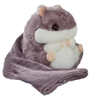 Maskotki i pluszaki - Chomik z kocykiem w środku szary na prezent święta gwiazdkę 100x150cm - miniaturka - grafika 1