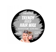 Farby do włosów i szampony koloryzujące - VENITA TRENDY COLOR HAIR WAX WOSK KOLORYZUJĄCO - STYLIZUJĄCY DO WŁOSÓW SILVER 75G - miniaturka - grafika 1