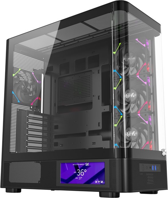 Obudowa XYZ PC GEAR Quantum Pro ARGB czarna X-CS-QUANTUMPRO-B