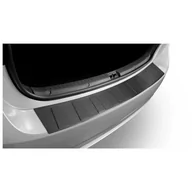 Nakładki na zderzak - Nakładka na zderzak do Peugeot 208 I 2012-2018 Hatchback 5-drzwiowy - Trapez,Czarna satyna - miniaturka - grafika 1