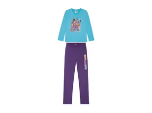 LEGO Piżama dziewczęca z kolekcji (koszulka + spodnie), 1 komplet (134/140, Turkusowy/ fioletowy) - Piżamy dla dziewczynek - miniaturka - grafika 1