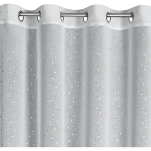 Firana gotowa EUROFIRANY Gina 140 x 250 cm Biało-srebrny - Firany - miniaturka - grafika 1