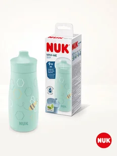 NUK Bidon "Mini-Me Sip Cup Bee" w kolorze turkusowym - 300 ml - Sztućce dla dzieci - miniaturka - grafika 1