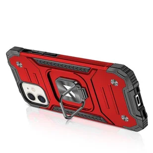 Wozinsky Ring Armor etui iPhone 14 pancerny pokrowiec uchwyt magnetyczny ring czerwone - Etui i futerały do telefonów - miniaturka - grafika 4