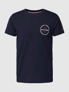 Koszulki męskie - T-shirt o kroju slim fit z okrągłym dekoltem - grafika 1