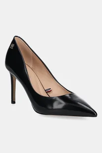 Tommy Hilfiger szpilki skórzane CLOSED PUMP ABRASIVATO kolor czarny FW0FW08969 - Czółenka - miniaturka - grafika 1