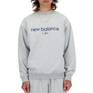 Bluza New Balance MT41597AGT - szara - Bluzy męskie - miniaturka - grafika 1