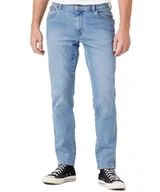 Spodnie męskie - Wrangler Texas Slim Męskie Spodnie Jeansowe Green Steel W12Sjx31Z-W31 L32 - miniaturka - grafika 1