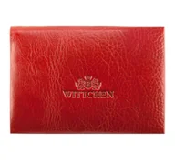 Etui na dokumenty i karty - Etui na wizytówki skórzane z magnetycznym zapięciem - miniaturka - grafika 1