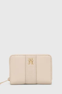 Tommy Hilfiger portfel damski kolor beżowy AW0AW16327 - Portfele - miniaturka - grafika 1