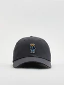 Czapki damskie - Reserved - Czapka baseball z haftem - granatowy - miniaturka - grafika 1