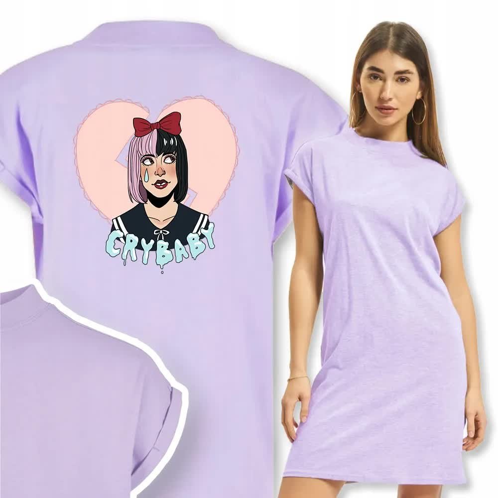 Wygodna Koszula Nocna Fioletowy CRY BABY Wzory - L