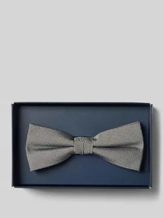 Mucha z jedwabiu z fakturowanym wzorem - Krawaty i muchy męskie - miniaturka - grafika 1