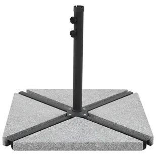 vidaXL Granitowe obciążniki do parasola, 15 kg, trójkątne, szare - Pozostałe meble ogrodowe - miniaturka - grafika 7