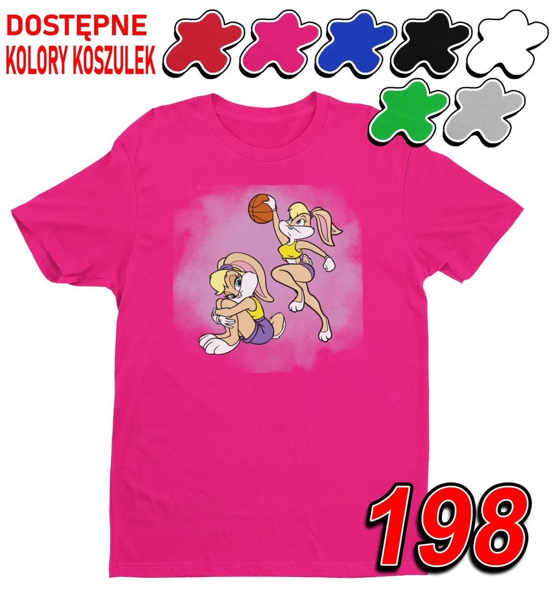 Dziecięca Koszulka T-Shirt Z Nadrukiem Królik Bugs Lola - L 146-152