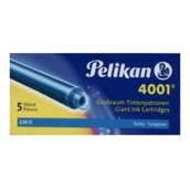 Naboje i atramenty - Pelikan NABOJE DŁUGIE GTP TURKUSOWE 5szt - miniaturka - grafika 1