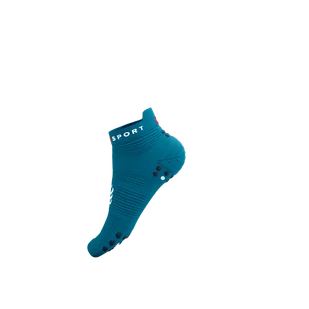 COMPRESSPORT Skarpetki do biegania krótkie ProRacing Socks V4 mosaic blue/magent - Skarpetki sportowe męskie - miniaturka - grafika 10