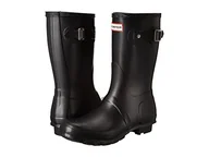 Kalosze damskie - Hunter oryginalne kalosze damskie Short Gloss, czarny - czarny Black - 38 EU - miniaturka - grafika 1