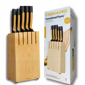 Noże kuchenne - Noże kuchenne FISKARS w bloku - Nóż kuchenny SZEFA KUCHNI - Komplet ZESTAW - miniaturka - grafika 1