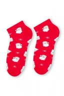 Skarpetki męskie - Steven świąteczne 136 001 czerwone mikołaje zakostki - miniaturka - grafika 1