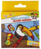 Przybory szkolne - GIMBOO Kredki świecowe 12szt., 8mm, mix kolorów 17242529-99 - miniaturka - grafika 1