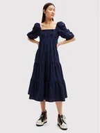 Sukienki - Desigual Sukienka codzienna Kalma 22WWVW56 Granatowy Regular Fit - miniaturka - grafika 1