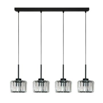 Lampa Wisząca Sufitowa Zwis Listwa Led Kryształowy Klosz Glamour 4xE27