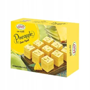 Indyjski deser o smaku ananasowym Pineapple Soan Papdi GRB 200g - Chałwa - miniaturka - grafika 1