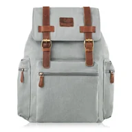 Plecaki - Szary duży plecak męski do pracy podróżny bardzo mocny - miniaturka - grafika 1