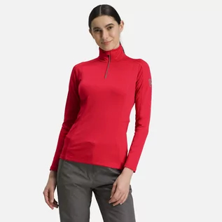 Bluzy damskie - Damska Bluza ROSSIGNOL W CLASSIQUE 1/2 ZIP RLLWL11_301 – Czerwony - grafika 1