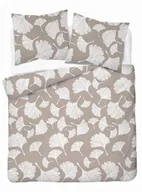 Pościel - Detexpol Pościel bawełniana 220x200 beżowa biała liście miłorzębu 5106 B Bawełna 32 - miniaturka - grafika 1