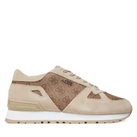 Sneakersy męskie - Sneakersy Guess FMTTRE ELL12 Beżowy - miniaturka - grafika 1