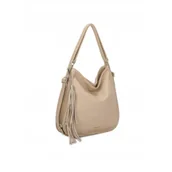 Torebki damskie - Stylowa Damska Torebka Beżowa Shopper Plecak 2w1 Na Ramię LUIGISANTO - miniaturka - grafika 1