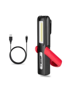 Wielofunkcyjna lampa robocza LED, ładowana przez USB, lampa robocza 2 w 1, lampa panelowa i latarka, z magnesem i haczykiem - Latarki - miniaturka - grafika 1