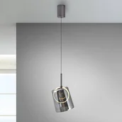 Lampy sufitowe - Paul Neuhaus Lampa wisząca LED Zula, dymny szary, Ø 15 cm, szkło - miniaturka - grafika 1