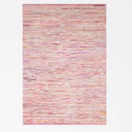 Dywany - Dywan patchworkowy MY-RUG, Rajesh, 230x160, Chindi różowy, wykonany z resztek bawełny z recyklingu, patchworkowy, ręcznie tkany, dwustronny, prostokątny - miniaturka - grafika 1