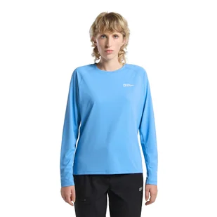 Damska koszula turystyczna Jack Wolfskin PRELIGHT SWIFT LS W mid blue - S - Koszule damskie - miniaturka - grafika 1