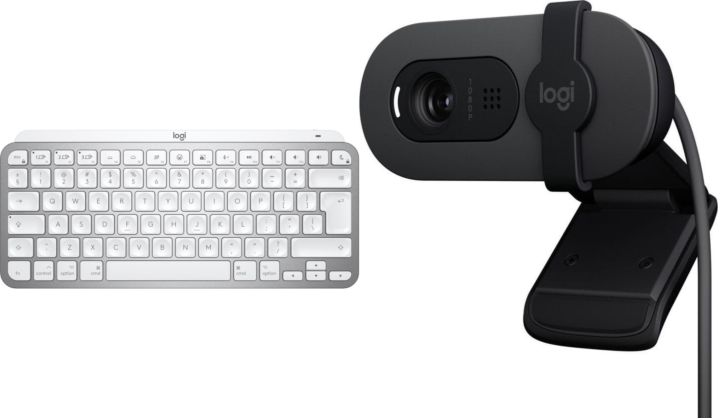 Logitech MX Keys Mini for Mac Pale Grey 920-010526 + Brio 100 960-001585