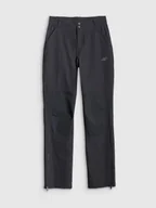 Odzież trekkingowa damska - 4F Spodnie trekkingowe szybkoschnące damskie - czarne XXL - miniaturka - grafika 1